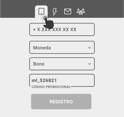 Registro por celular Registro por celular